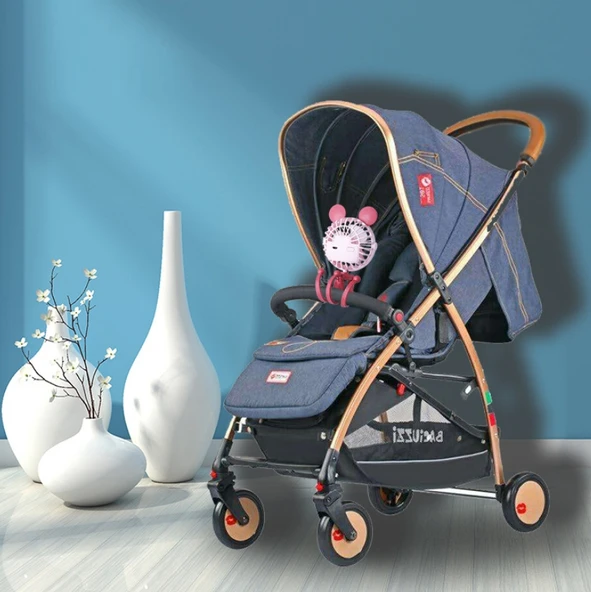 Mini Ahtapot Gece Lambası Fan USB Şarjlı Taşınabilir Bebek Arabası İçin Sevimli Çocuk Vantilatörü - 5