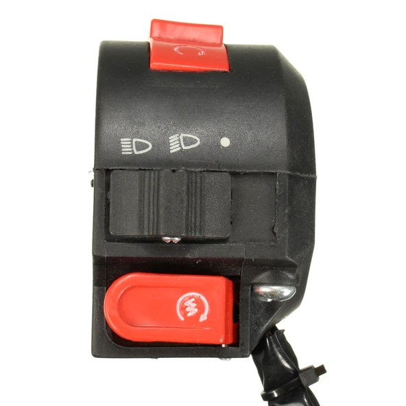 22mm Gidon Sol Anahtar 8 Kablolu Çin 110cc Motosiklet ATV Quad 3 Fonksiyonlu - 3