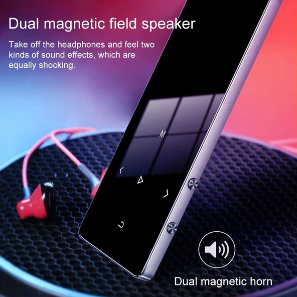 X2 1.8 inç Dokunmatik Ekran Metal Bluetooth MP3 MP4 Hifi Ses Müzik Çalar 8GB Siyah - 9