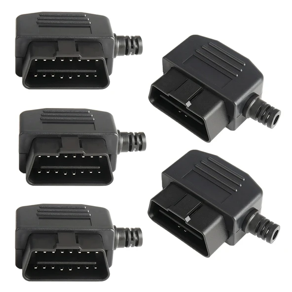 5li Set 16 Pin OBD2 Erkek Araç Konnektörü Fiş Kılıf Vidalı J1962M Model