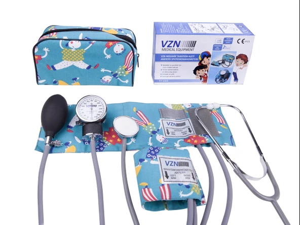 VZN TY-A03 Çocuk Tansiyon Aleti - Mekanik Aneroid - Küçük Manşetli - Steteskoplu - 4