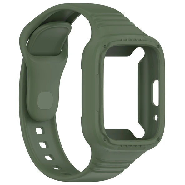 Xiaomi Redmi Watch 3 Active Tam Kapsül Silikon Saat Kayışı Koyu Yeşil - 2