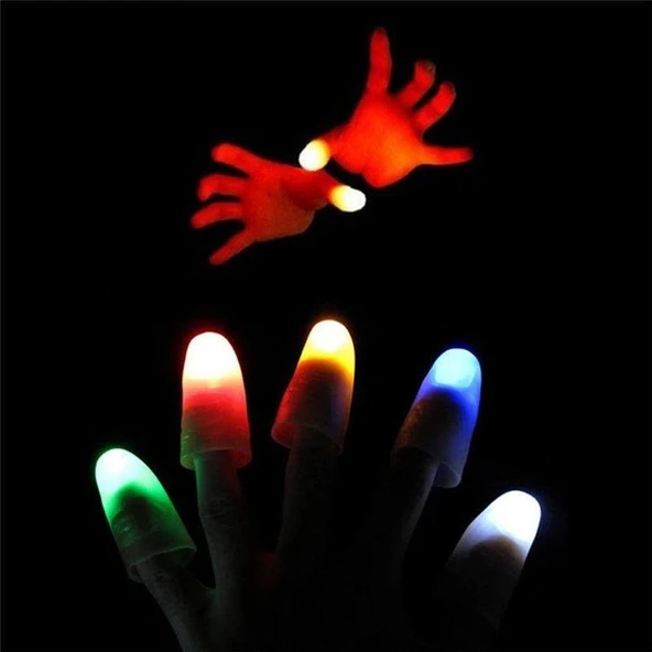 Led Işıklı Renkli Sihirli Parmak Şaka - 4