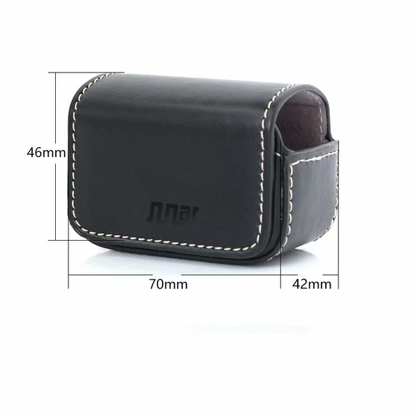 Su Geçirmez Mini Deri Taşıma Kutusu Siyah DJI Osmo Action GoPro SJCAM Xiaomi Mi Jia Uyumlu - 6