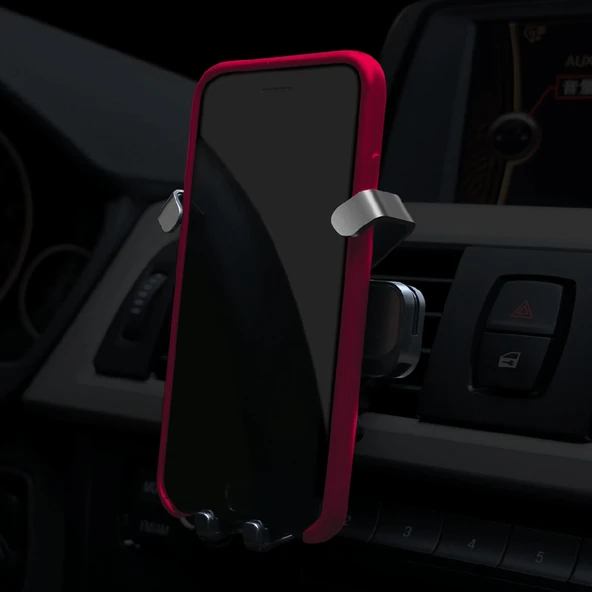 Araba Klima Havalandırma Telefon Tutucu Gri Yükseltilmiş Pro Metal - 7