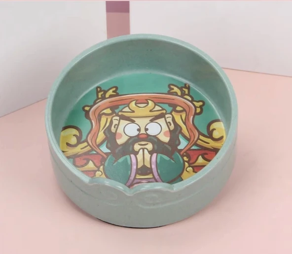 Bambu Retro Hayvan Figürlü Kedi Köpek Mama Kabı - 3