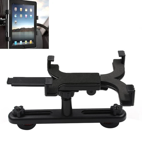 360 Derece Döner Araba Arka Koltuk Başlığı Tablet Tutucu Standı iPad 2 3 4 Mini Uyumlu - 2