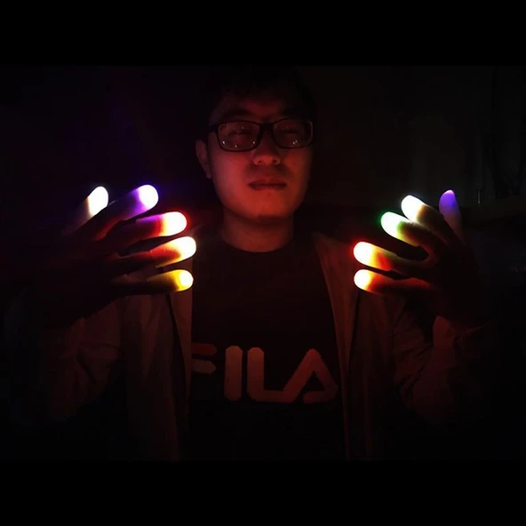 Led Işıklı Renkli Sihirli Parmak Şaka - 5