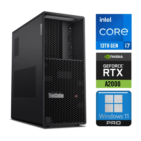 Lenovo DWS ThinkStation P3 i7-13700K 64GB 1TB SSD 12 GB RTX A2000 W11P İş İstasyonu 30GS0011TR 001 - Resim 2