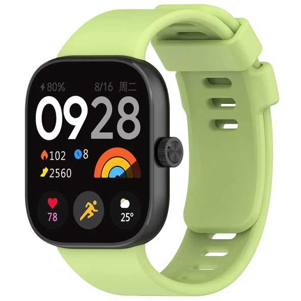 Xiaomi Redmi Watch 4 Silikon Spor Saat Kayışı Limon Yeşili