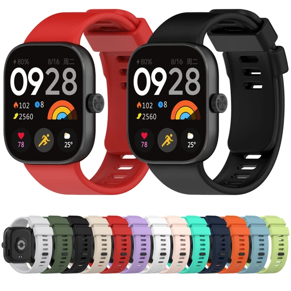 Xiaomi Redmi Watch 4 Koyu Mavi Silikon Spor Saat Kayışı - 3