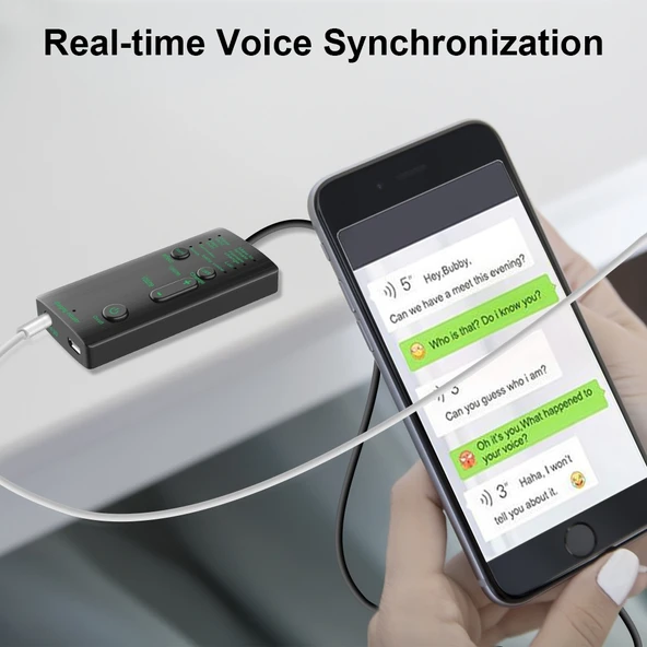 M1 Taşınabilir Mini Ses Değiştirici Modülatör Ayarlanabilir Ses Fonksiyonlu Telefon Bilgisayar Ses Kartı ve Mikrofon Aracı - 3