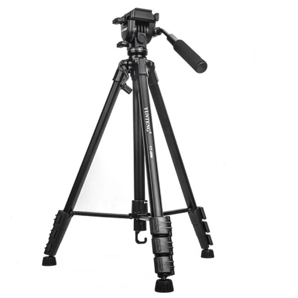 YUNTENG VCT-6006 Profesyonel Hidrolik Başlıklı Alüminyum Tripod