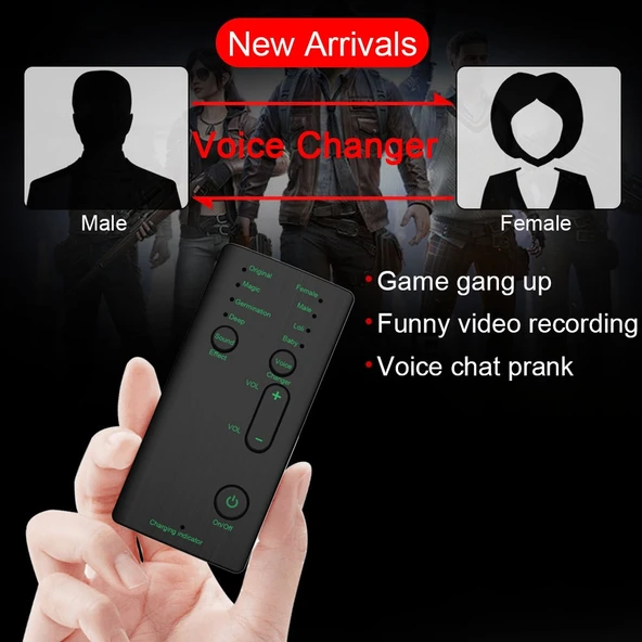 M1 Taşınabilir Mini Ses Değiştirici Modülatör Ayarlanabilir Ses Fonksiyonlu Telefon Bilgisayar Ses Kartı ve Mikrofon Aracı - 6