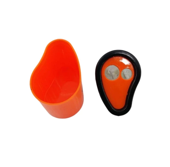 Osaka Turuncu Çift Hazneli Damla Şekilli Kalemtraş - 3