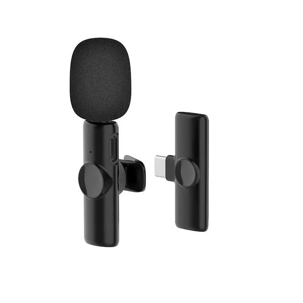 One by One Kablosuz Yaka Mikrofonu Android Telefon ve Bilgisayar için USB C Alıcılı - 1