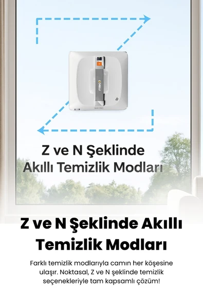 Mieco WA9 Pro Çift Yönlü Su Püskürtmeli Cam Temizleme Robotu (Kumandalı) - Resim 5