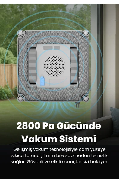 Mieco WA9 Pro Çift Yönlü Su Püskürtmeli Cam Temizleme Robotu (Kumandalı) - Resim 4