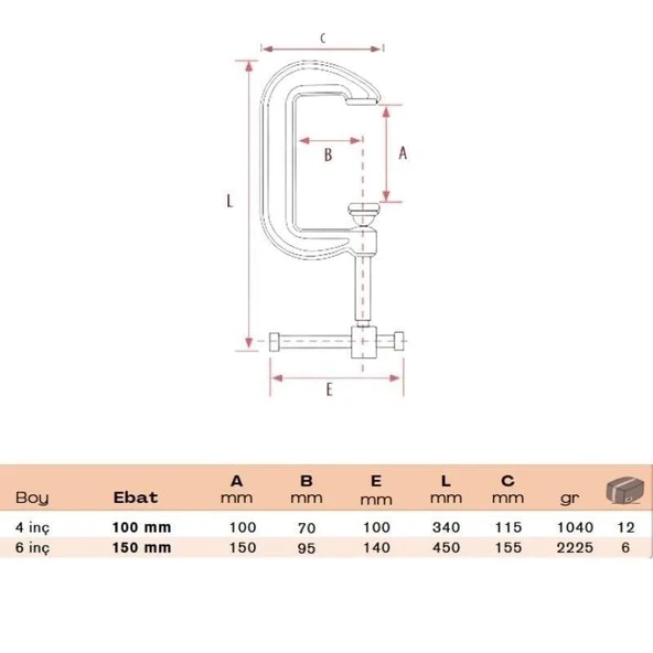 BULUT Dövme Kazancı İşkencesi G Tipi 4 inç 100 mm - Resim 3