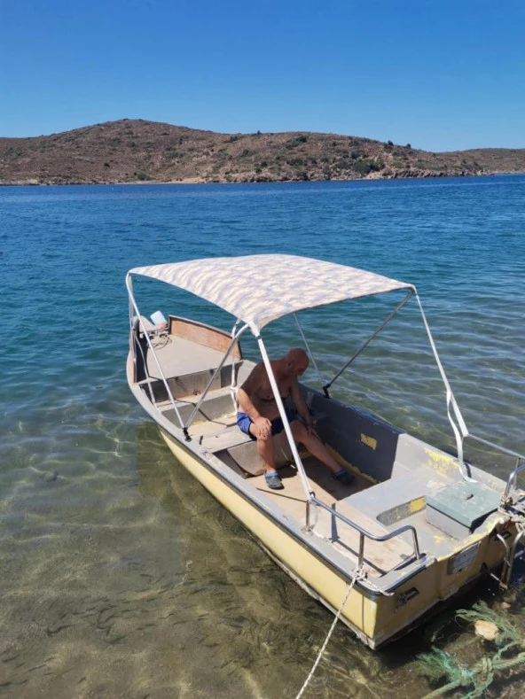 Katlanabilir 2 Kollu Tekne ve Bot Tentesi ( Havacı Kamuflaj En : 150 cm )