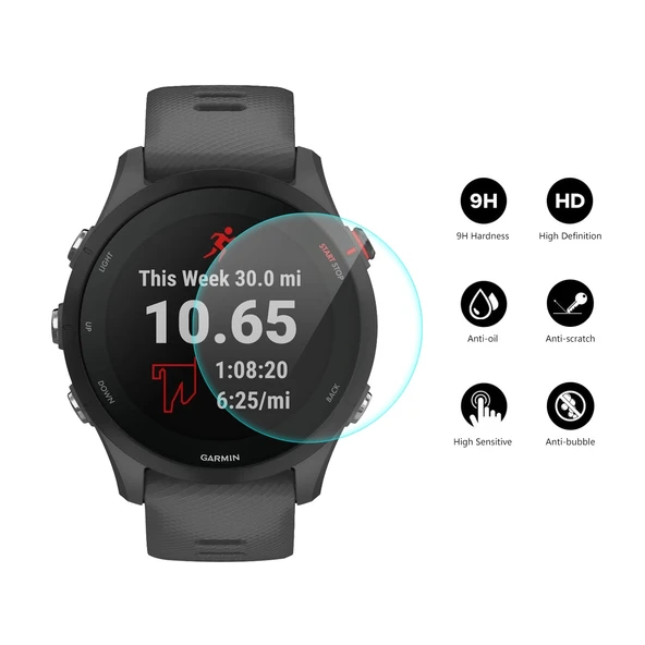 Garmin Forerunner 255 Uyumlu 0.2mm 9H Sertleştirilmiş Cam Ekran Koruyucu Film 1 Adet - 3