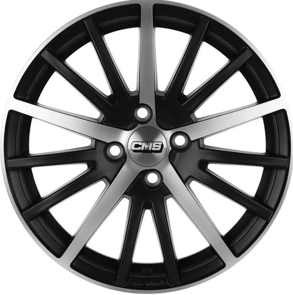 CMS-465-11 6.5x15" -4x108 ET15 65.1 Diamond Matt Black Jant (4 Adet) - Resim 2