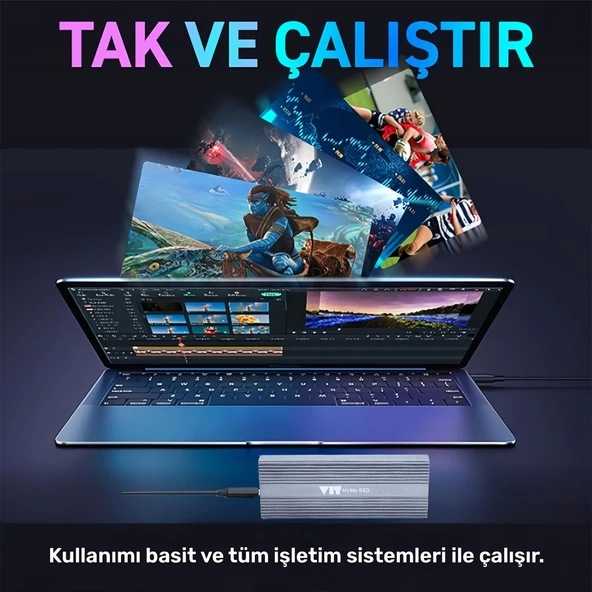 VIT 1TB TAŞINABİLİR DİSK | USB 3.1 Gen 2 | Metal Kasa V001TB - 8