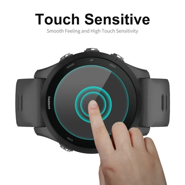 Garmin Forerunner 255 Uyumlu 0.2mm 9H Sertleştirilmiş Cam Ekran Koruyucu Film 1 Adet - 4