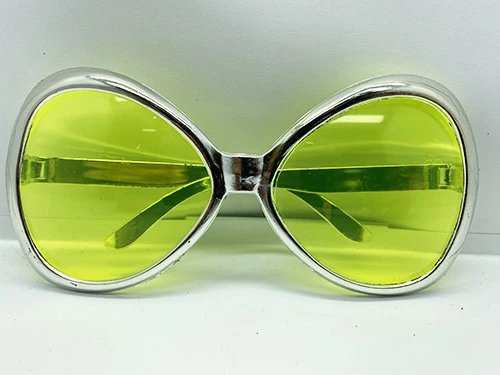 Gümüş Renk Yeşilçam Nostalji 80li Yıllar 90lı Yıllar Parti Gözlüğü  7x16 cm ürün görseli