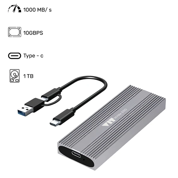 VIT 1TB TAŞINABİLİR DİSK | USB 3.1 Gen 2 | Metal Kasa V001TB - 2