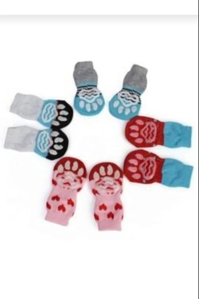 Kedi Köpek Kaydırmaz Örme Çorap - Resim 3