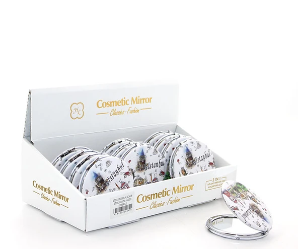 Taşlı İstanbul Tasarımı El Aynası İnce Model 20 ürün görseli