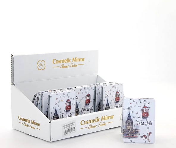 Taşlı İstanbul Tasarımı El Aynası İnce Model 27 ürün görseli