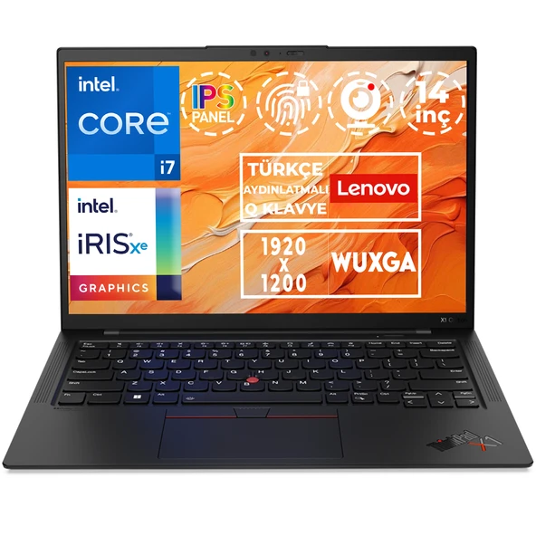 Lenovo ThinkPad X1 Carbon Gen 10 i7-1260P 16GB 4TB SSD 14" WUXGA W11P Notebook 21CB00ASTX 007 ürün görseli 1