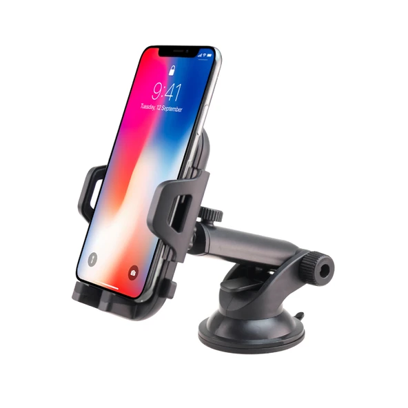 Evrensel Araba Telefon Tutucu Cam Vantuzlu 360 Derece Döner Akıllı Telefon Standı - 4