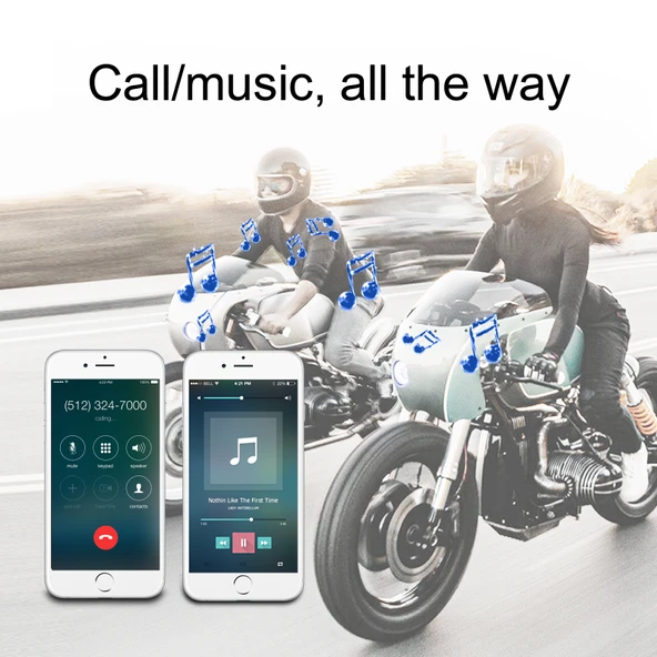 T4 Motosiklet Kaskı Bluetooth Kulaklık BT 5.0 Stereo SIRI Destekli - 3