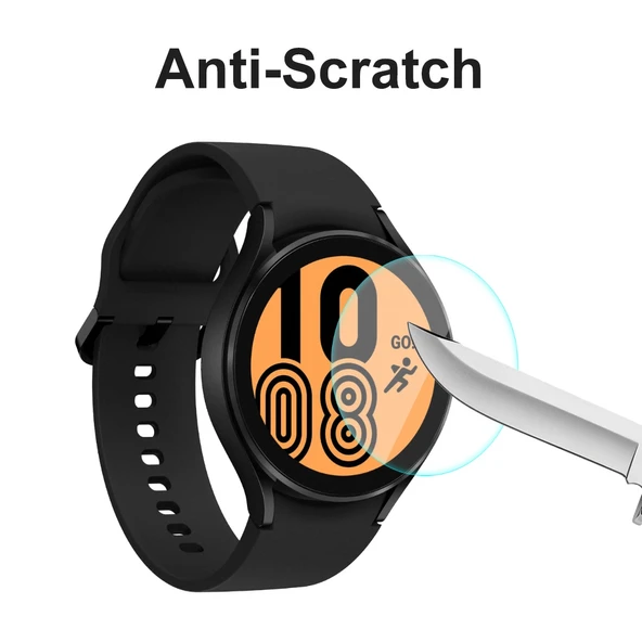 Samsung Galaxy Watch4 40mm Uyumlu 2 Adet ENKAY Hat-Prince 0.2mm 9H Kavisli Kenar Temperli Cam Ekran Koruyucu - 6