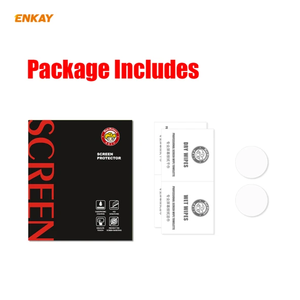 Samsung Galaxy Watch3 41mm Uyumlu 2li ENKAY Hat-Prince Şeffaf HD PET Ekran Koruyucu Film - 5