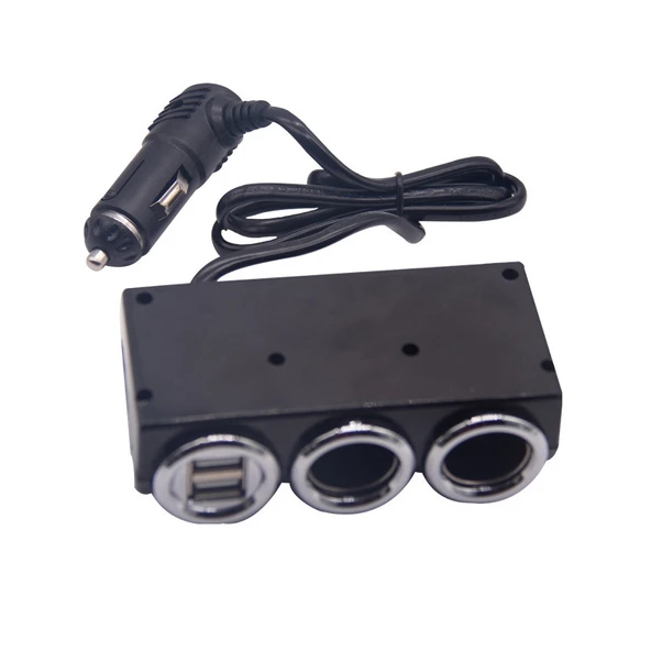 DC 12V 24V Çift USB Çoklu Araç Çakmaklık Çoğaltıcı Adaptör 2 Soketli - 4
