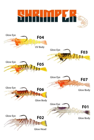 Fujin Shrimper 75mm 8.5gr Silikon Karides ürün görseli