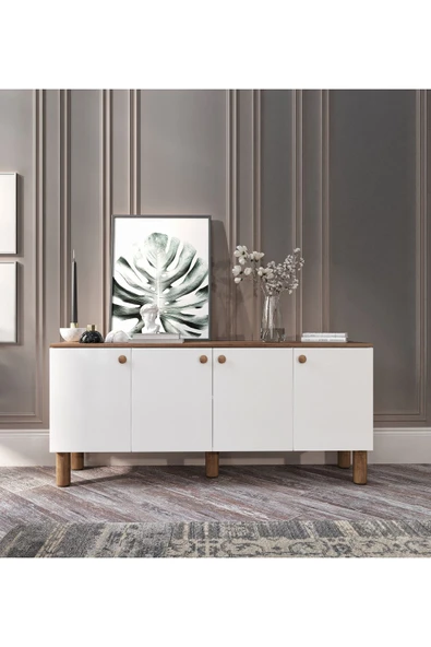 KZNMOB HOME Işık Çok Amaçlı Bohem Konsol, Bohem Salon Mobilyası - Tamamı 1. Kalite Mdf - Resim 2