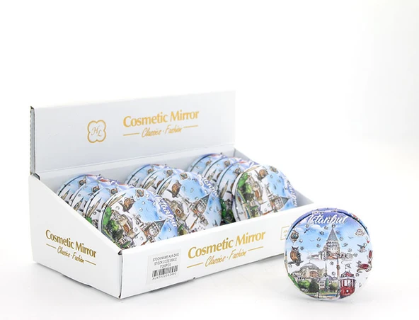 Taşlı İstanbul Tasarımı El Aynası Kalın Model 5 ürün görseli