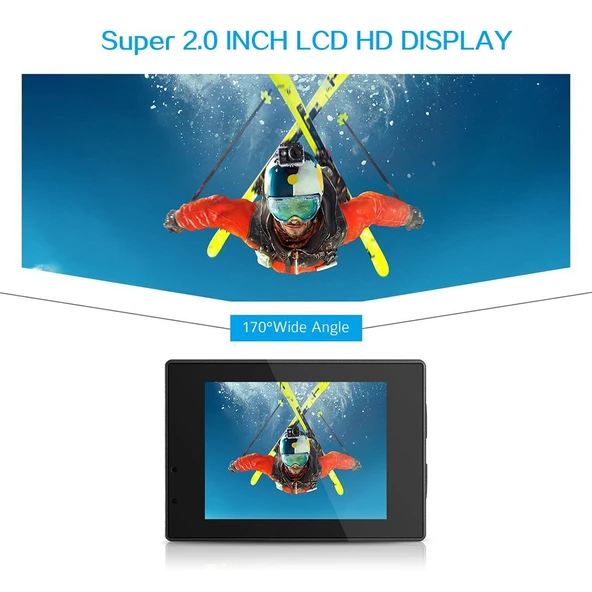 SJ4000 Beyaz Su Geçirmez Kılıflı 1080P Full HD 2.0 inç LCD Spor Kamerası 30m Derinlik - 10