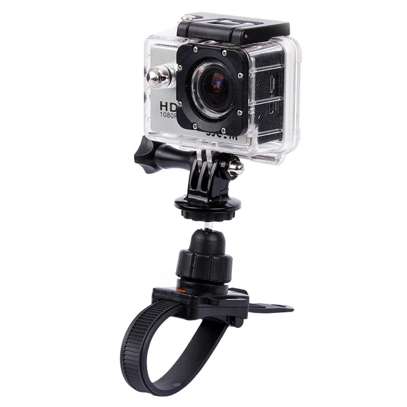 Kafa Kayışlı ve Kask Aparatlı Kamera Tripod Tutucu Siyah GoPro HERO4 3 Plus 2 1 XiaoMi YI SJCAM SJ4000 SJ5000 SJ6000 SJ7000 Kjstar Spor Kameralar İçin - 8