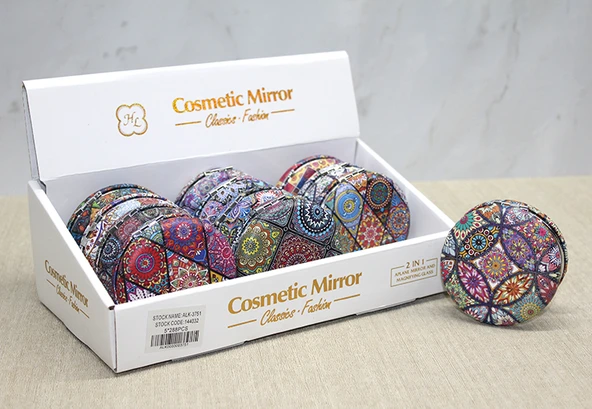 Taşlı Yuvarlak El Aynası Kalın Model 1 ürün görseli