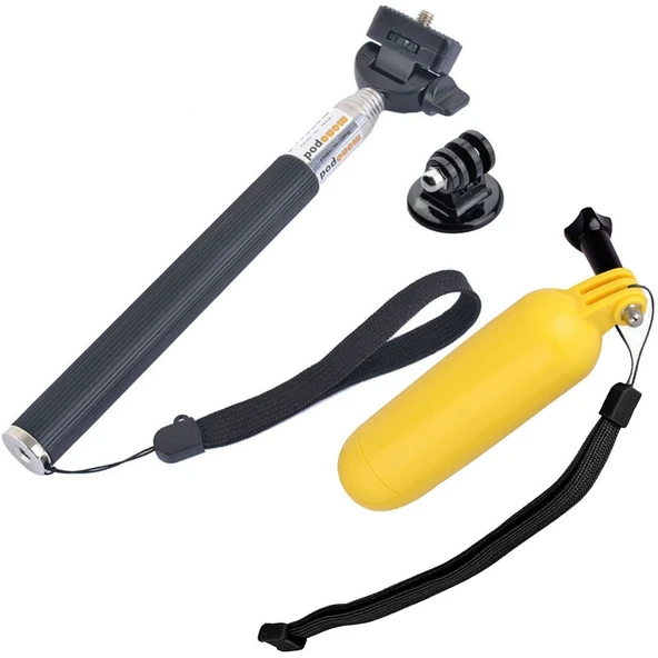 YKD-113 3 in 1 Selfie Çubuğu Monopod ve Yüzen Tripod Montaj Seti GoPro Insta360 DJI ve Diğer Aksiyon Kameralar İçin - 2