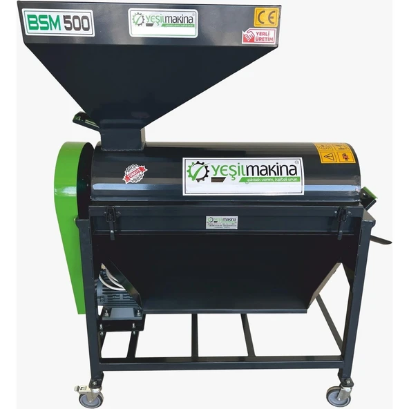 Yeşil BSM500D 220v 500 kg/s Devir Ayarlı Badem Soyma Makinası