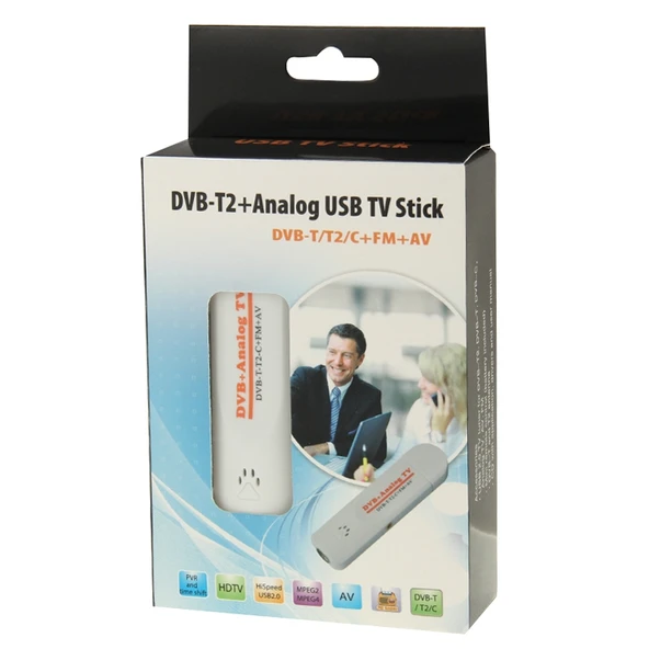 Mini Dijital USB 2.0 Çift Modüllü DVB-T T2 C Analog TV Alıcısı FM AV Destekli - 9