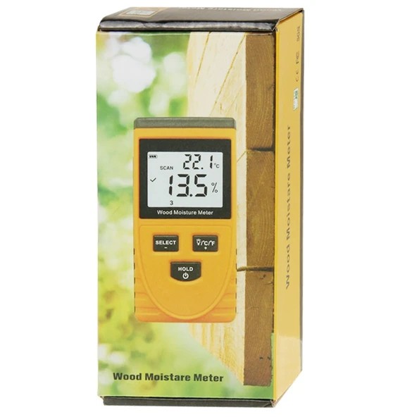 GM630 Dijital Ahşap Nem Ölçer LCD Ekranlı Turuncu - 8