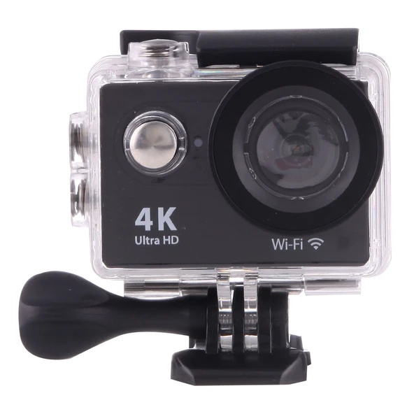 H9 4K Ultra HD 1080P 12MP 2 Inç LCD Ekran WiFi Spor Kamerası Siyah 170 Derece Geniş Açı Lens 30m Su Geçirmez - 2